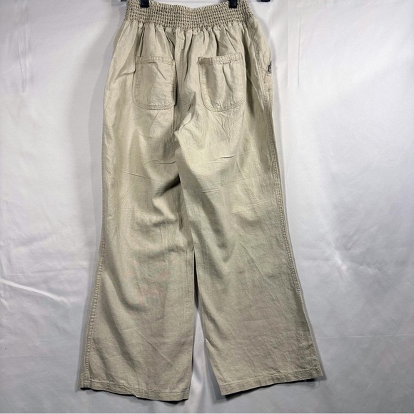 Women’s Linen Casual Cream Trousers - Picture 5 of 7